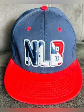 NLB Patch Baseball Cap in Navy and Red(Flex fit)